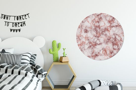 WallCircle - Cercle mural ⌀ 90 - Or rose - Marbre - Agate - Luxe - Tableaux ronds salon - Plaque murale ronde - Cercle de Décoration murale - Décoration de chambre à l'intérieur - Cercle mural de Décoration murale - Accessoires de maison