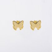 MeYuKu- Sieraden- 14 karaat gouden oorbellen- Vlinder