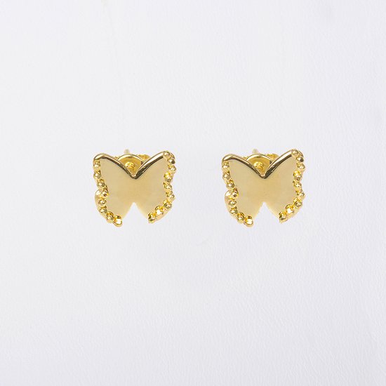 MeYuKu - Bijoux- Boucles d'oreilles or 14 carats - Papillon