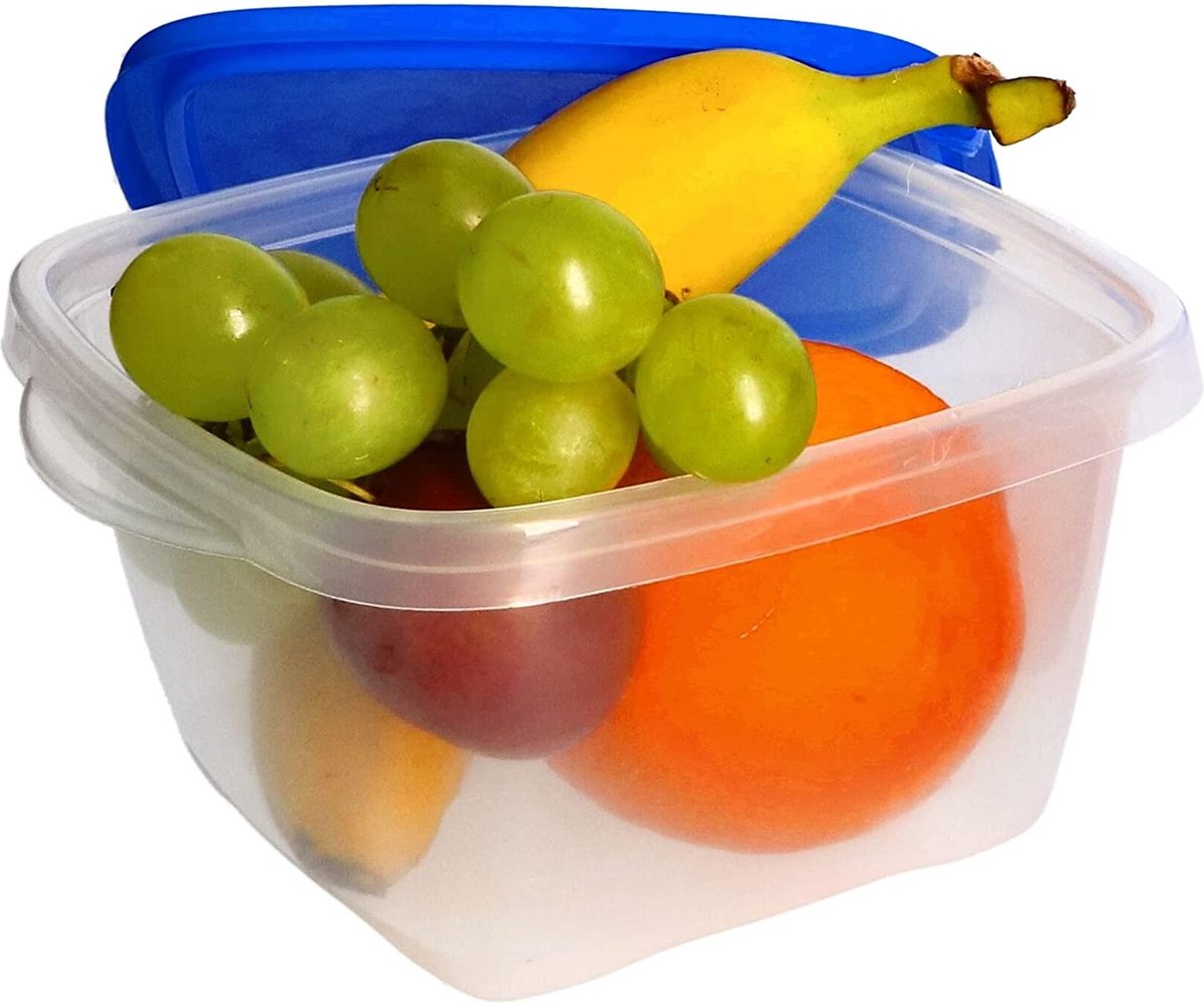 KOTARBAU® 3-delige vershouddozenset 1,1 l blauw plastic container voor levensmiddelen