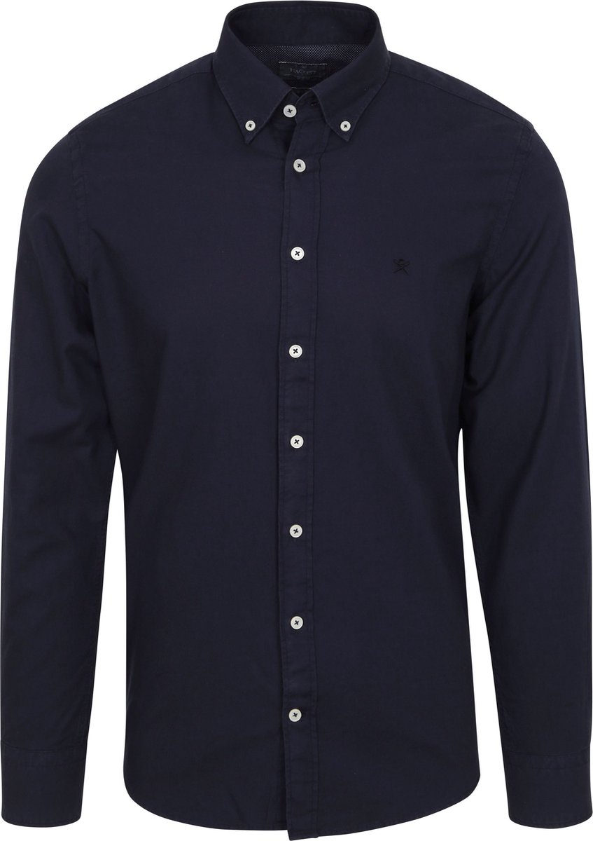 Hackett - Overhemd Donkerblauw - Maat XL - Slim-fit