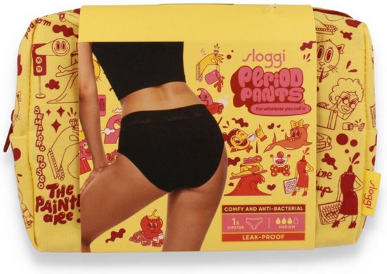 Sloggi Sous-vêtement menstruel - menstruation pant hipster medium - S - Zwart