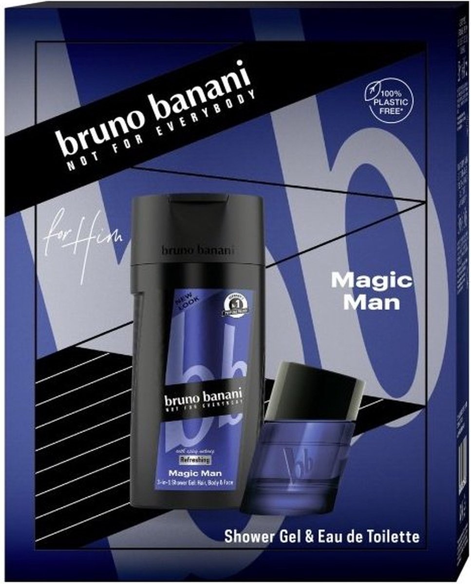 Bruno Banani Magic Man Giftset - 30 ml eau de toilette spray + 250 ml showergel - cadeauset voor heren