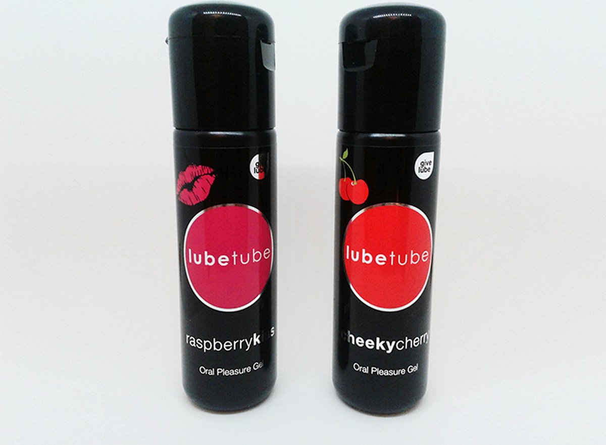 Goedkoopste Premium 2 Pack Glijmiddel Frambosen 100 ML en Kersen 100 ML - 2 Flessen