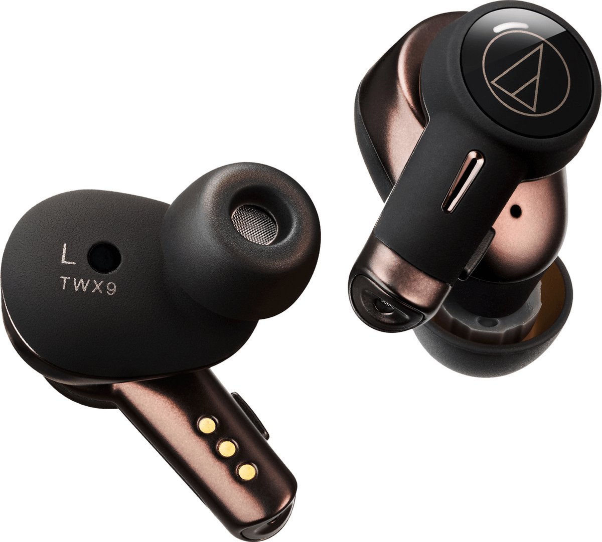 Audio-Technica ATH-TWX9 hoofdtelefoon/headset Hoofdtelefoons Draadloos In-ear Muziek Bluetooth Bruin