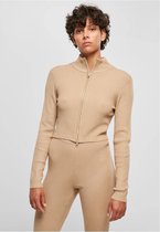 Urban Classics Cardigan -4XL- Cropped Rib Knit Zip Beige