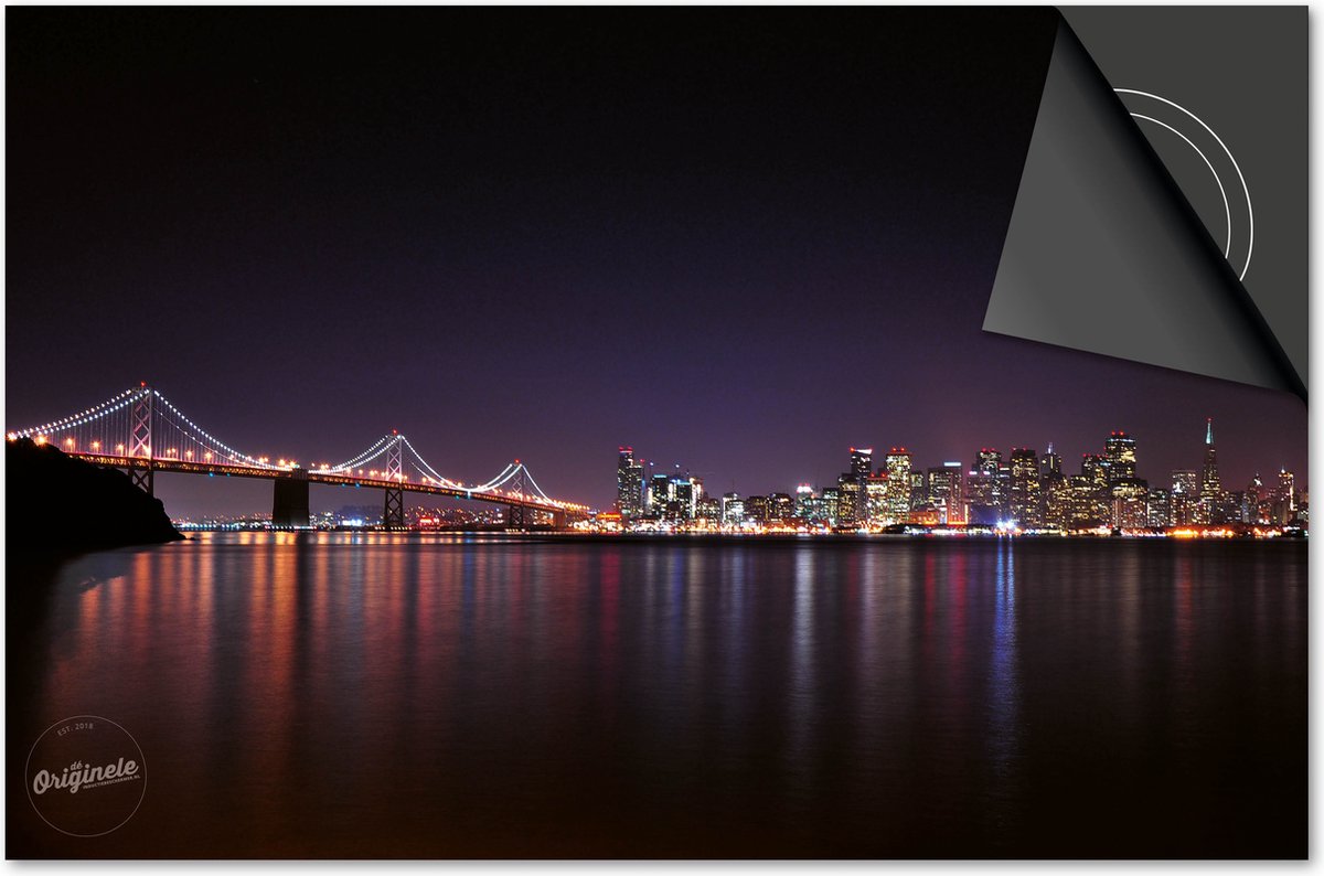 Inductie beschermer 65x52 - afdekplaat inductie mat - Dietrix Kookplaat beschermer - DELUXE - Steden - San Francisco Stad Kleur