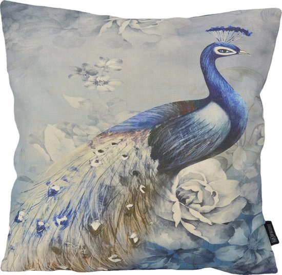 Sierkussen Romantic Peacock / Pauw #1 | 45 x 45 cm | Katoen/Linnen