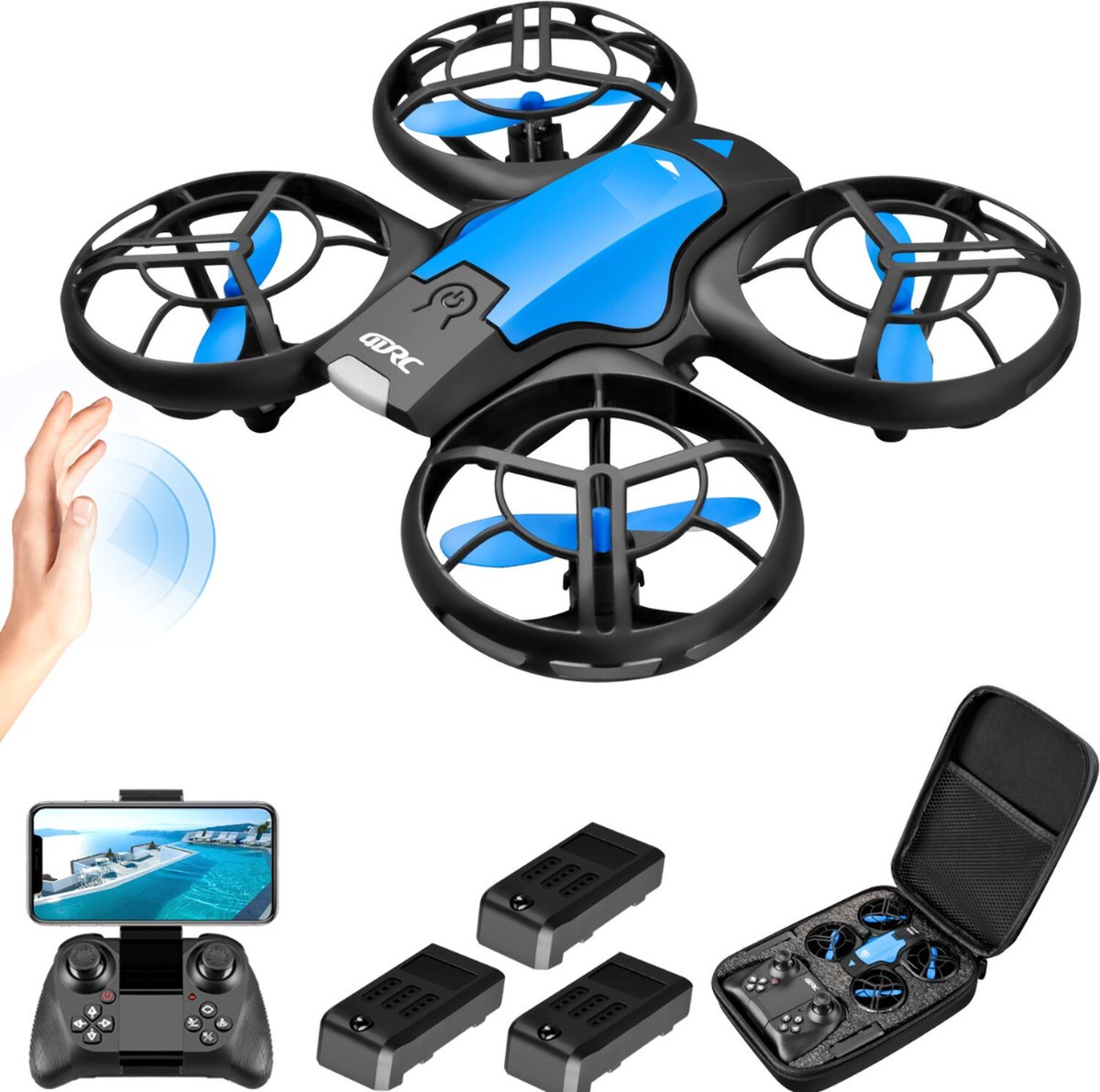 Currero Drone met Camera - Drones - Mini Drone - Drone met 4k Camera - Drones met Camera voor Volwassenen - Inclusief Accu - HD
