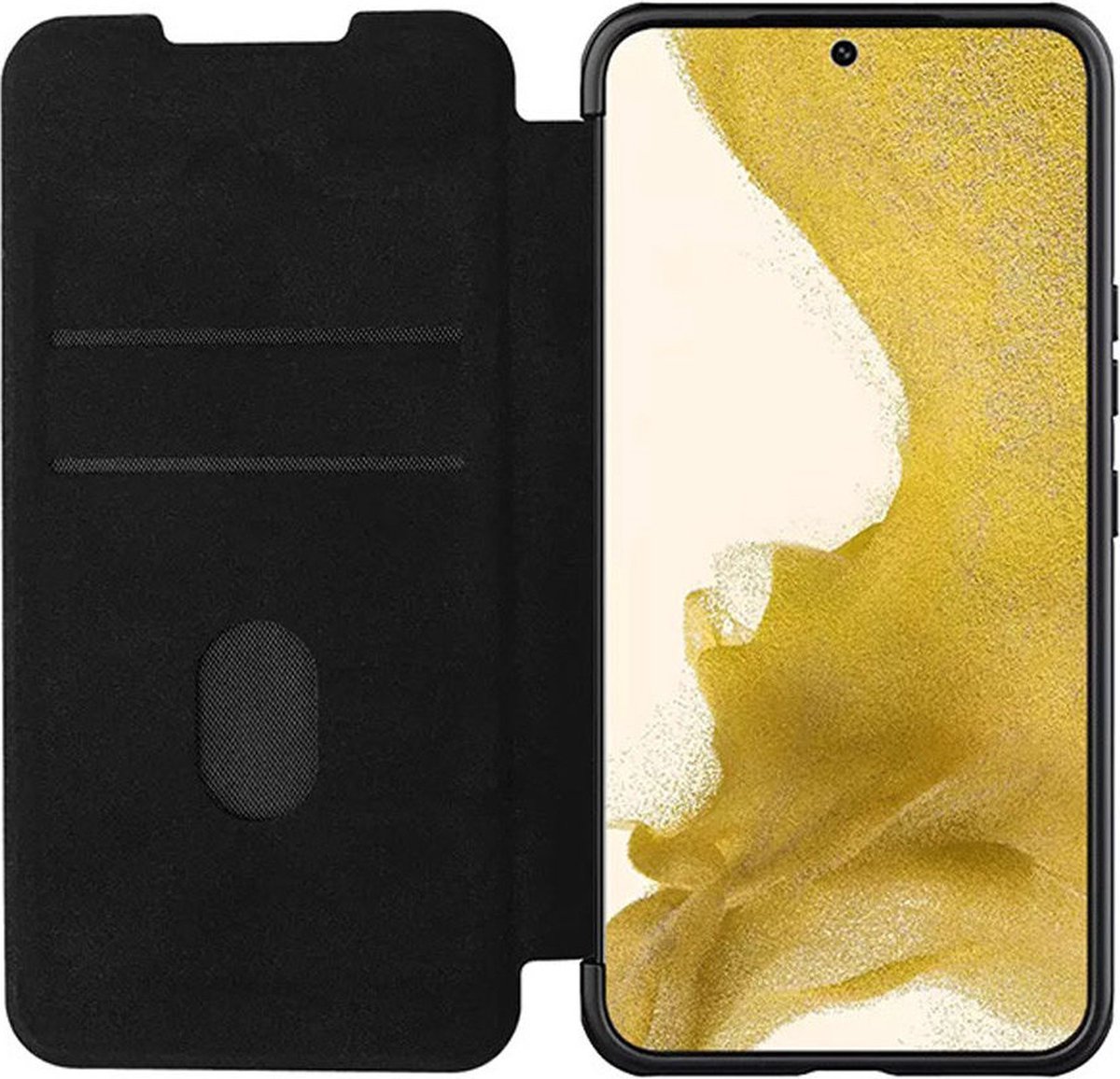Qin Pro Leather Book Case met Camera Slider Hoesje Geschikt voor Samsung Galaxy S23 Plus van Nillkin in Zwart – productfoto