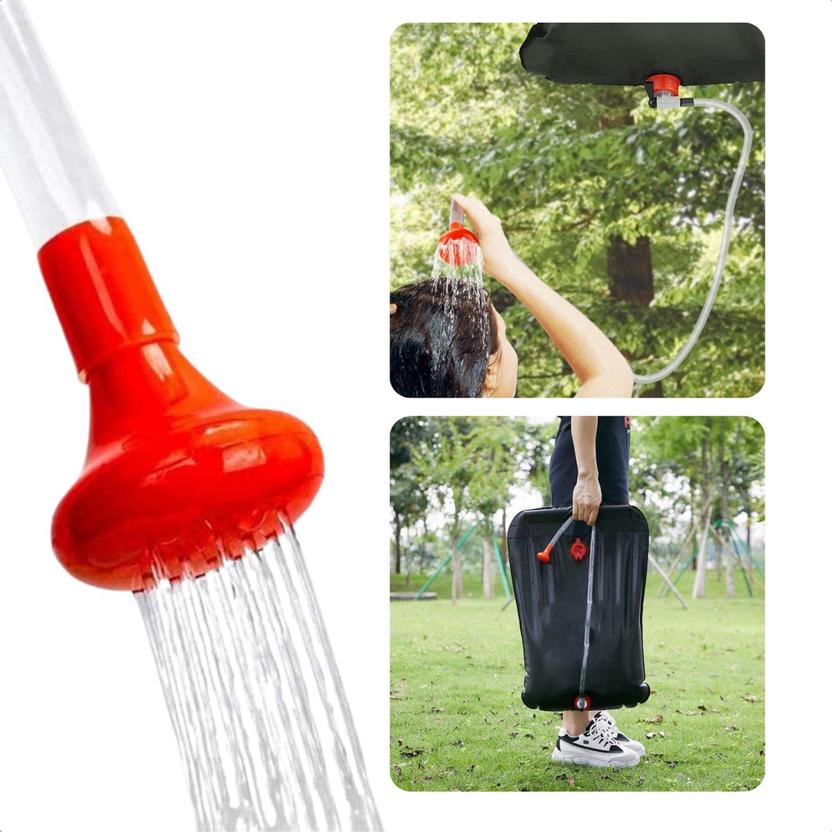 Cheqo® Campingdouche 15 Liter - Outdoor Douche - Buitendouche - Douche voor Camping - Zonnedouche - Waterzak - Douchezak