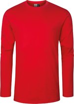 Rood t-shirt lange mouwen merk Promodoro maat XXL