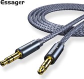 Essager 3.5mm Jack Aux Audio Kabel Nylon 1.2M Grijs