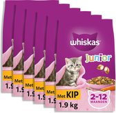Whiskas Junior - Kattenbrokken - Kip - zak 6 x 1.9 kg