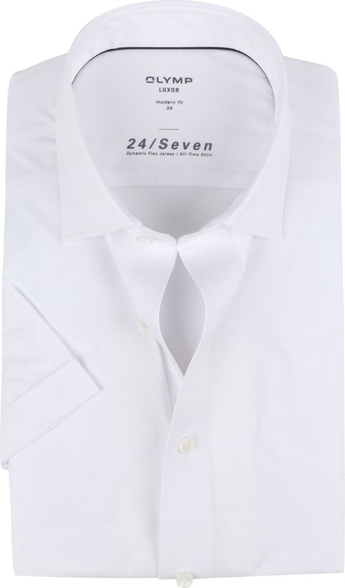 Bezet engel Komst OLYMP Luxor 24/Seven modern fit overhemd - korte mouw - wit tricot -  Strijkvriendelijk... | bol.com
