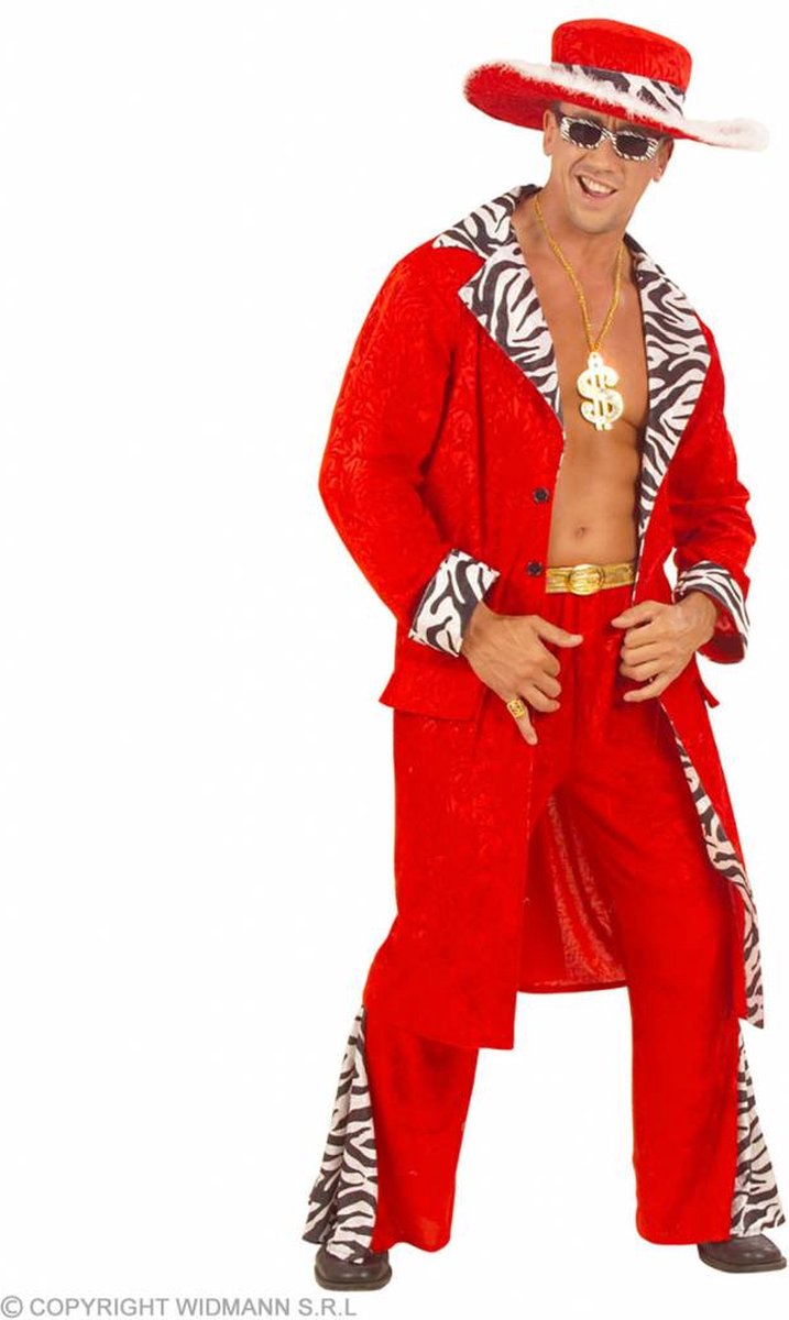 Widmann - Pooier Kostuum - King Of Pimps Fever - Man - Rood - Small -  Carnavalskleding... | bol.com