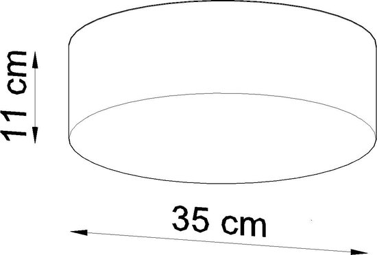 Cirkelvormige plafondlamp ARENA - D.35 cm - Zwart