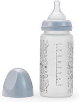Elodie glazen babyfles - Baby flessen - Baby fles - siliconen anti-koliek speen - 0m+ - Monkey Sunrise