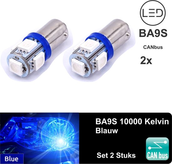 2 Pièces Ampoules Auto BA9S T11 T4W - Signal Led - 12V - Clignotant -  3030SMD Blauw -... | bol.com