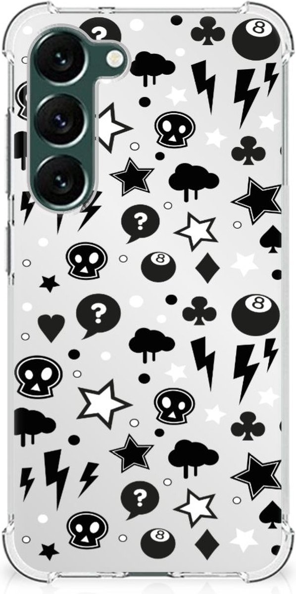 TPU Case Anti-Shock voor Extreme Case Samsung Galaxy S23 Plus Silver Punk