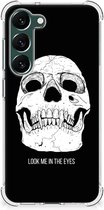 Beschermhoes Geschikt voor Samsung Galaxy S23 Plus Telefoon Hoesje met doorzichtige rand Skull Eyes