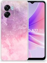 Telefoonhoesje OPPO A77 | A57 5G Silicone Back Cover Pink Purple Paint