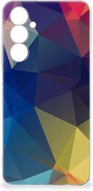 Telefoon Hoesje Geschikt voor Samsung Galaxy A54 5G Siliconen Back Cover Polygon Dark