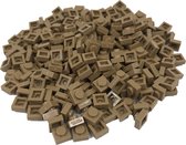 400 Bouwstenen 1x1 plate | Donkertan | Compatibel met Lego Classic | Keuze uit vele kleuren | SmallBricks