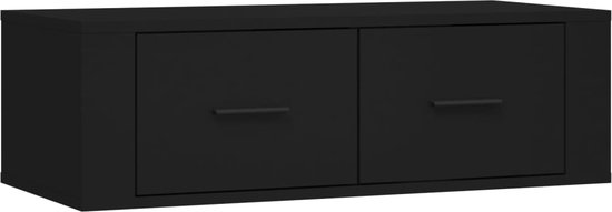 vidaXL - Tv-hangmeubel - 80x36x25 - cm - bewerkt - hout - zwart