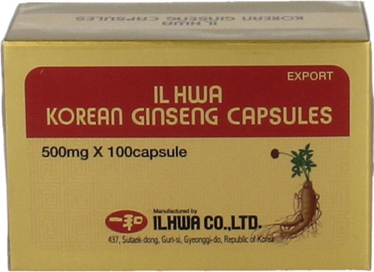 Goedkoopste IL Hwa Ginseng Poeder 500mg 100 cap