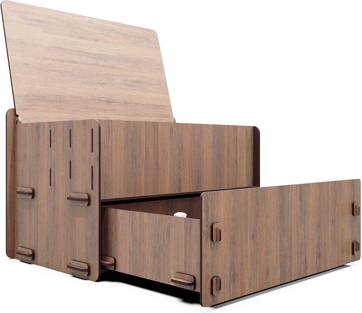 KUK Design - Houten Juwelendoos met 10 Ogen - Sieraden - walnoot — cadeau in Sieraden - foto 6