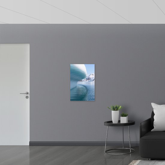 WallClassics - Poster Glossy - Icebergs au-dessus de l' Water - 50x75 cm Photo sur Papier Poster avec Finition Brillante