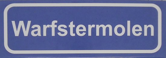 Panneau de nom de lieu aimant pour réfrigérateur Warfstermolen.