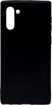 Siliconen back cover case - Geschikt voor Samsung Galaxy Note10 - TPU hoesje zwart