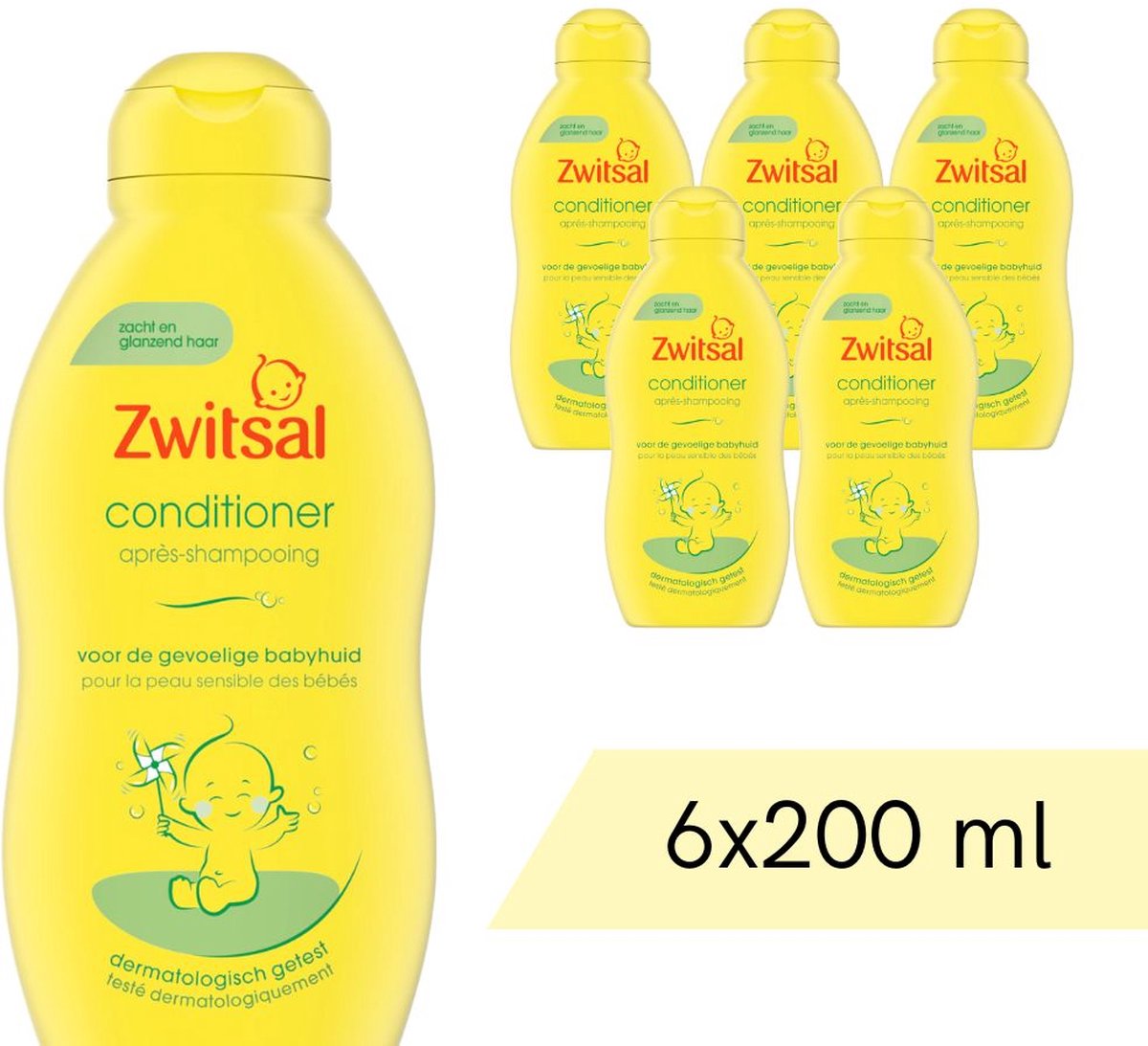 Voordeelverpakking: 6x Zwitsal Conditioner - 200 ml