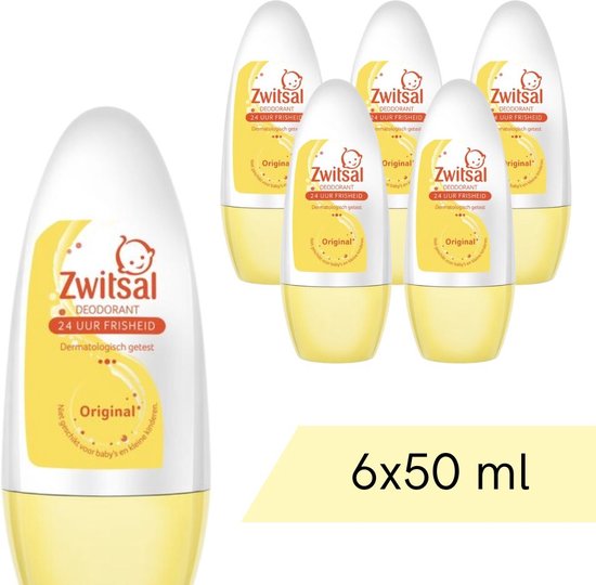 Voordeelverpakking: 6x Zwitsal Deo Roll-on - Original - 50 ml | bol.com