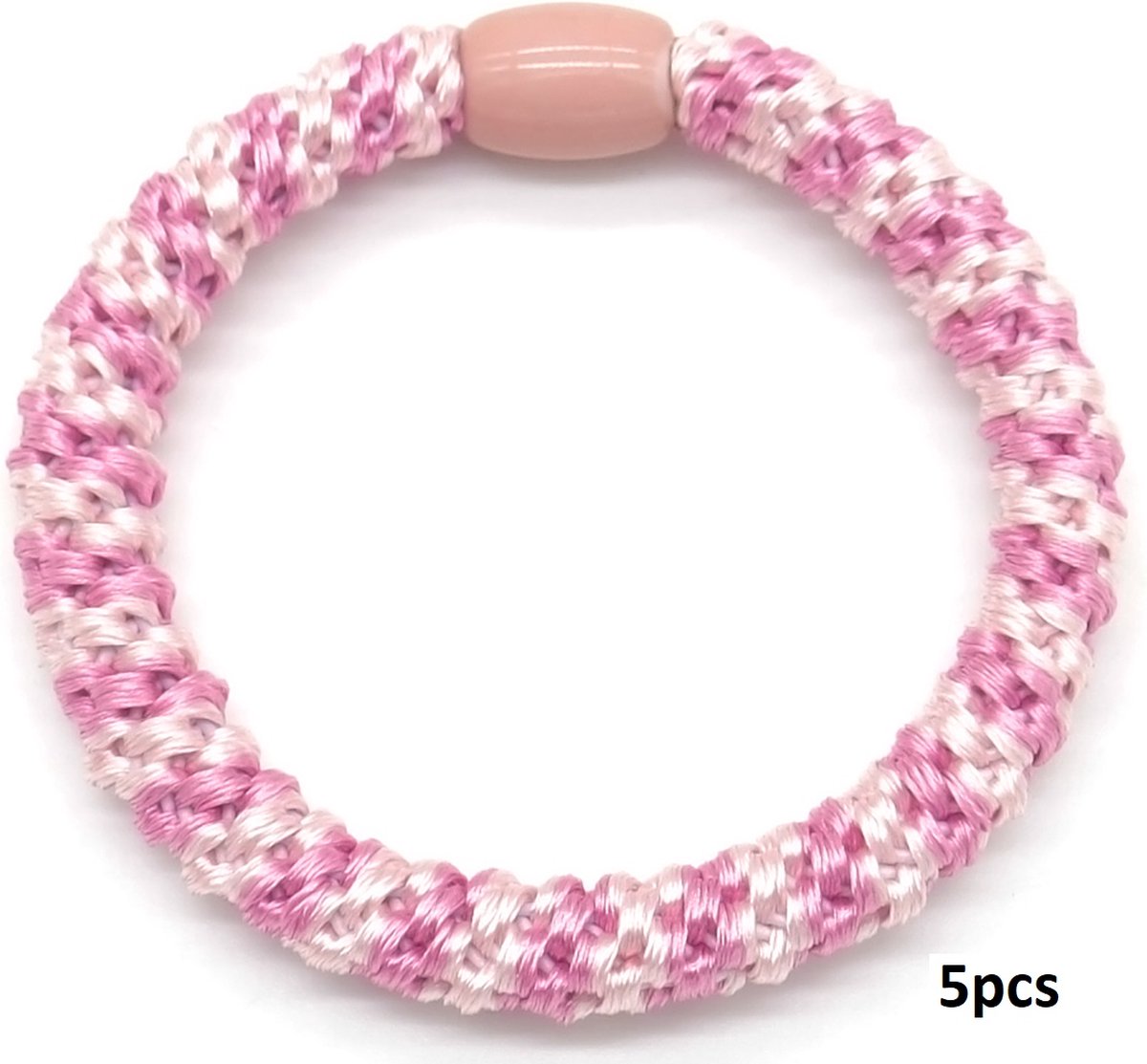 Haarelastiekjes / Armbanden - Set 5 Stuks - Elastisch - Roze