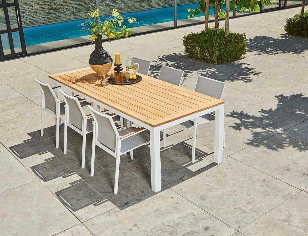 Suns Tutti Dining chaise de jardin - Mat White/White Grey