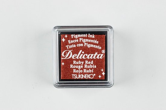 Foto: Tsukineko delicata pigment ink 9x6cm ruby rood