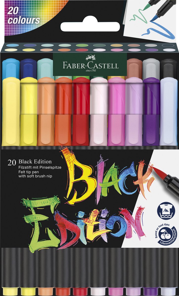 20 Feutres GRIP Colour pochette Faber Castell