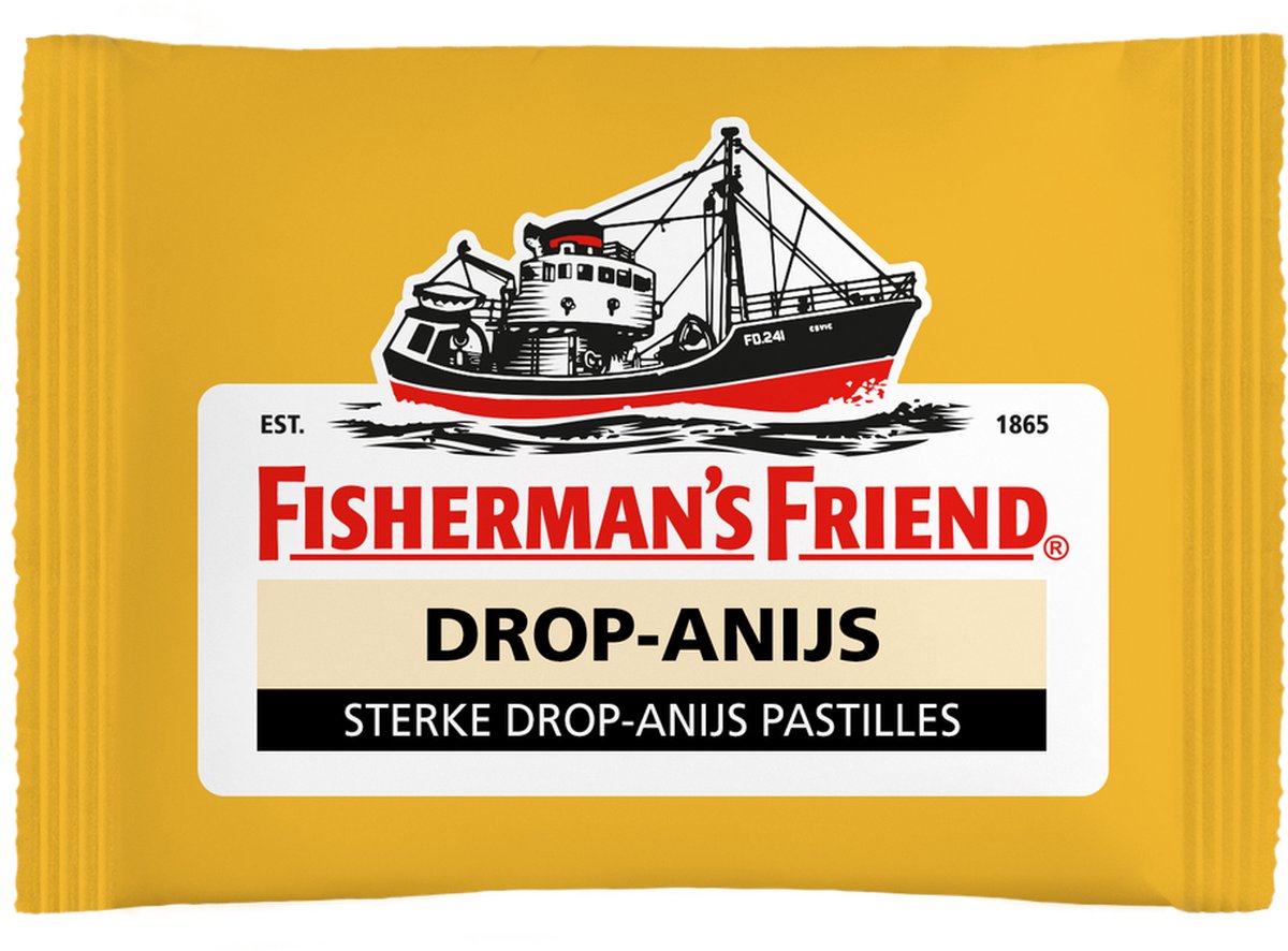 Fisherman's friend strong drop anijs geel - 12 toobankdisplays (24 x25 gram) - 288 zakjes