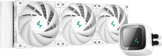 DeepCool LS720 360mm ARGB White Water Cooler, 3x FC120 120mm PWM ARGB High Performance Fan, sockets: Intel: LGA2066/2011-v3/2011/1700/1200/1151/1150/1155 AMD: sTRX4/sTR4/AM5/AM4 - DeepCool