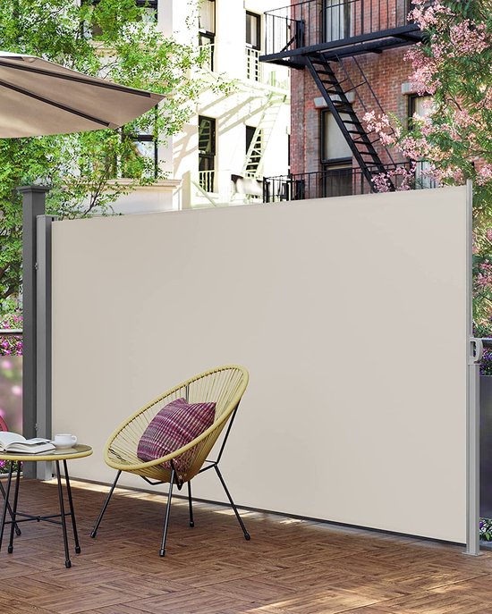 MIRA Home - Zijluifel - Zonnescherm - Beige - Tuin - 205.5x21x13cm