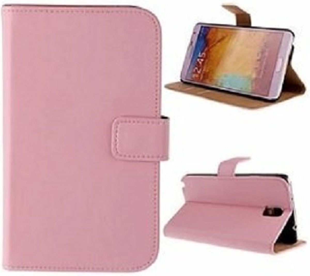 Samsung S7 Hoesje Met Pasjeshouder Bookcase Roze