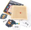 Afbeelding van het spelletje Flightmode- Montessori-Gezelschapsspellen, 10 x 10 cm, Wiskundig Multiplicatiebord van Hout, Multiplicatiebord voor Kinderen, Speelgoed voor Peuters, Tafelspeelgoed