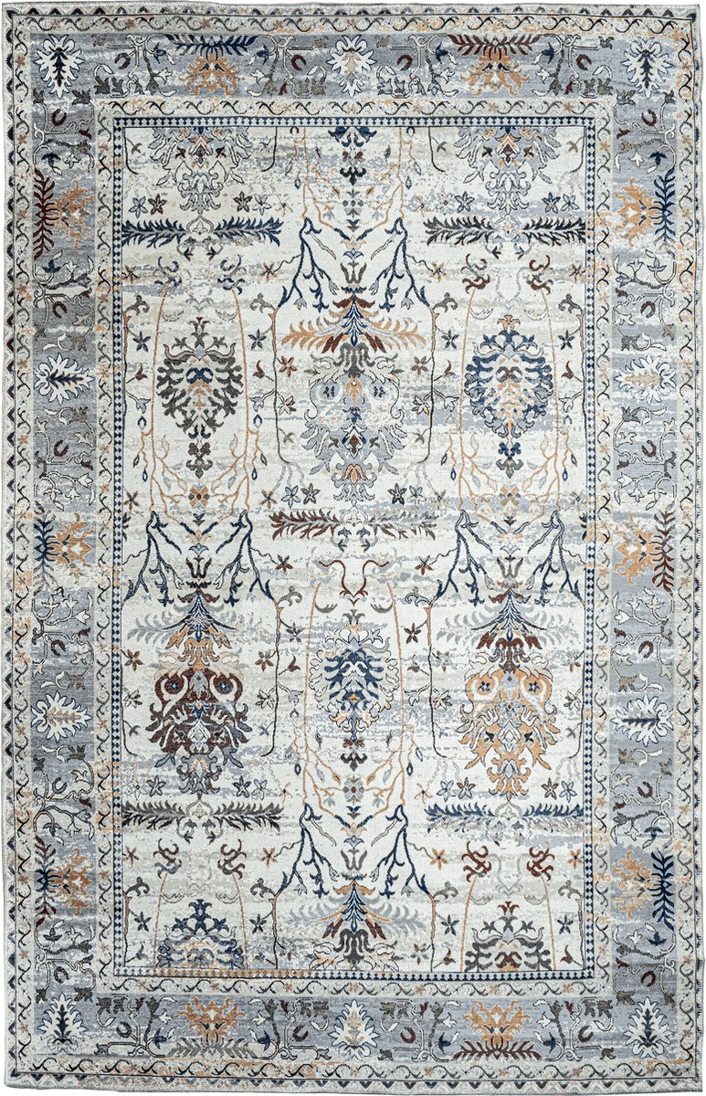 Perzisch Tapijt ''Lavoir'' Vintage Vloerkleed 160 x 230 cm Crème/Beige