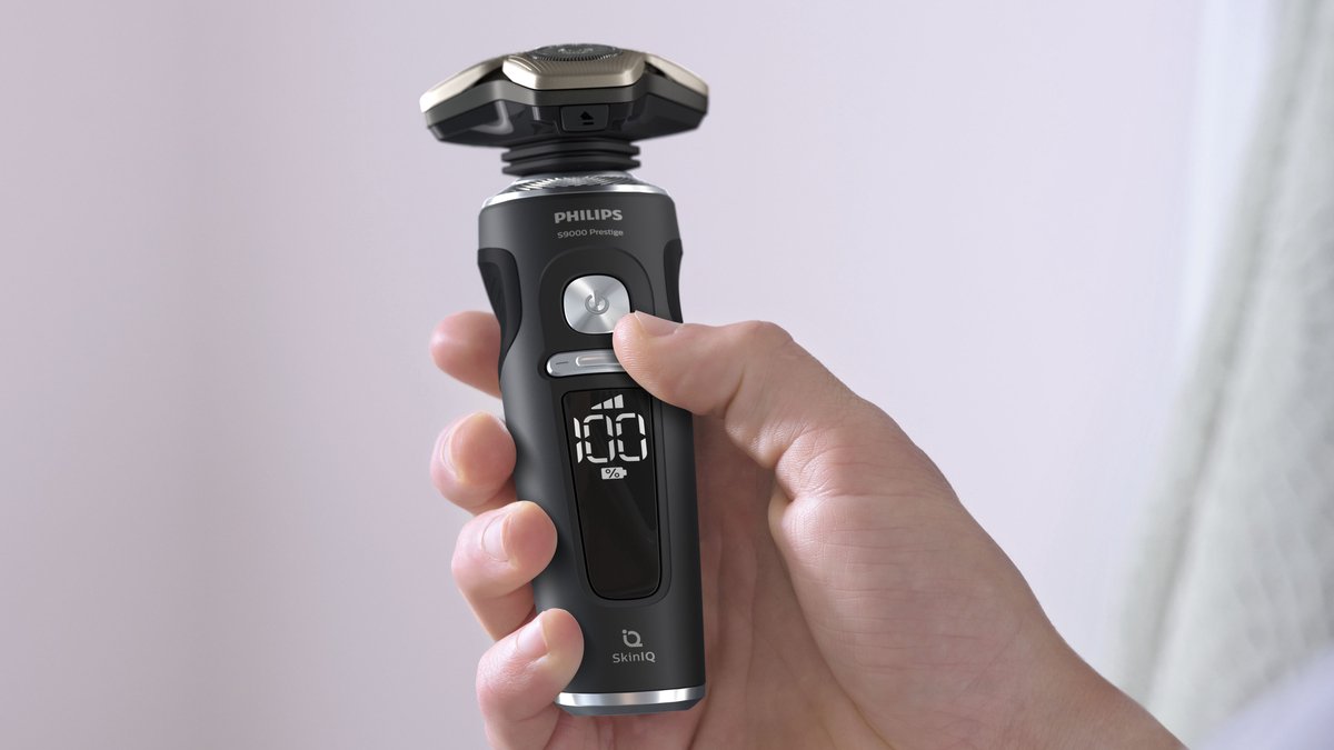 Shaver S9000 Prestige Rasoir électrique 100 % étanche avec SkinIQ SP9840/32