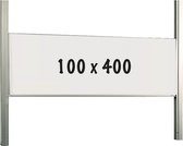 Whiteboard Deluxe - Geëmailleerd staal - Schuifmechanisme - Weekplanner - Maandplanner - Jaarplanner - Magnetisch - Wit - 100x400cm
