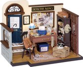 Robotime - Modélisme - Agence de détective - Kit de construction miniature - Modélisme en Maquettes en bois - Bois/Papier/Plastique - Modélisme - DIY - Puzzle 3D en bois - Adolescents - Adultes - Diorama