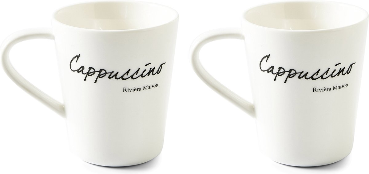 Riviera Maison Mok Met Tekst - Classic Cappuccino Mug - Wit - 1 stuks |  bol.com